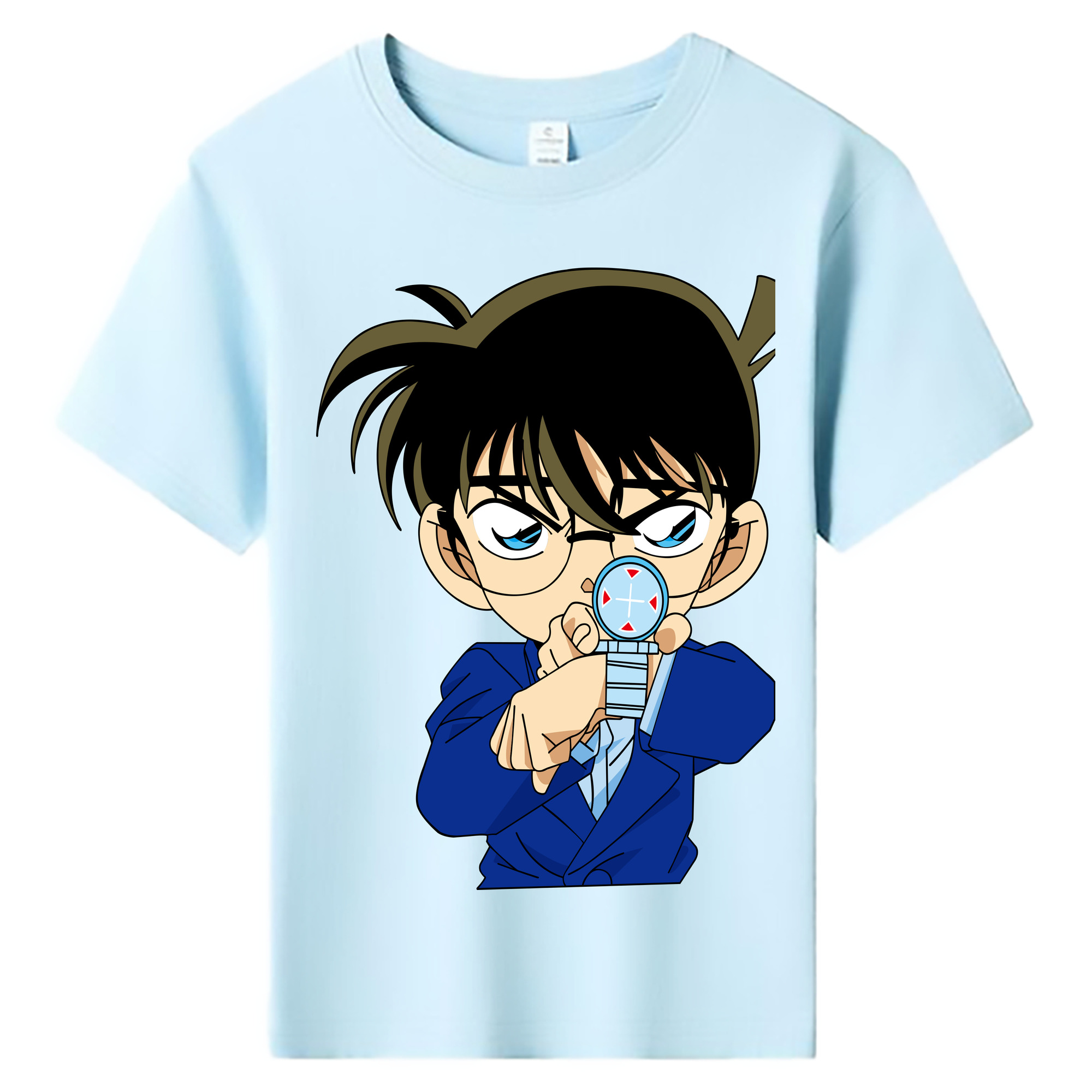 （画像用） 名探偵コナン 江戸川 コナン Detective Conan Conan Edogawa 綿100％キッズTシャツ（フロントプリント）